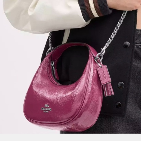 NWT Coach “Carmen” Mini Crinkled Leather Crossbody - Picture 3 of 14